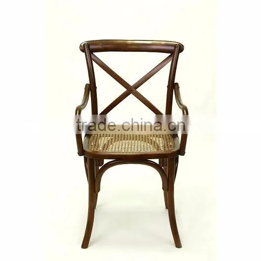 Leisure foot metal bar stool antique wood high back dining chair