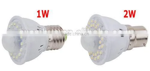2016 high quality 1w 2w GU10/B22 mini gu10 led sensor light bulb