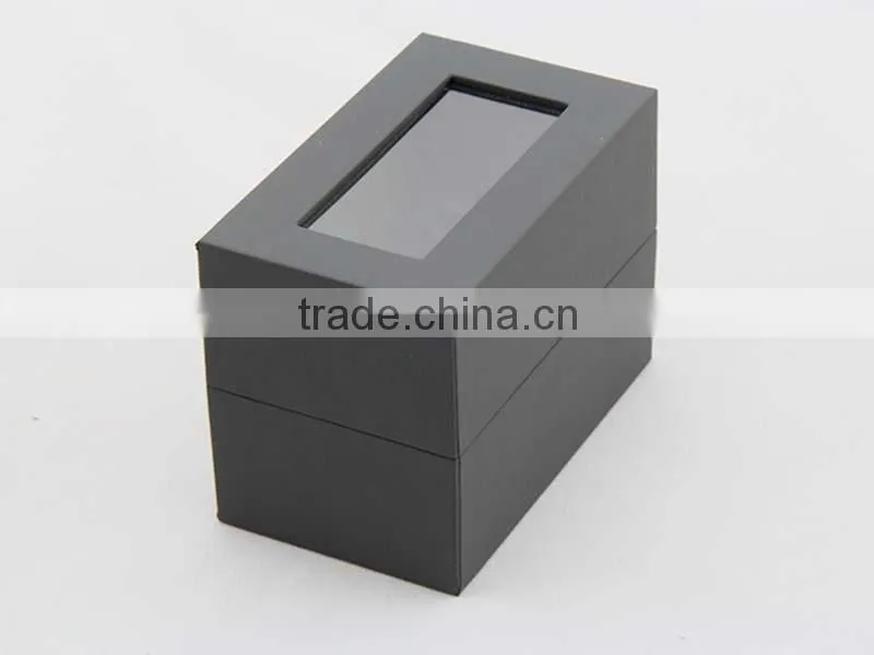 Low MOQ cheap professional black single paper watch box