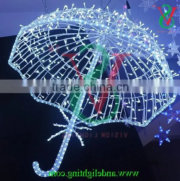 230V 85*100cm fancy outdoor christmas decoration umbrella light