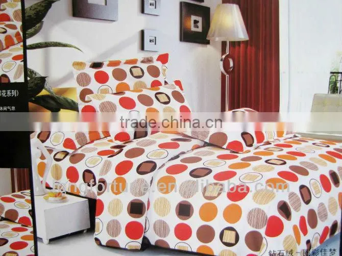 luxury reactive printed four pieces bedding set