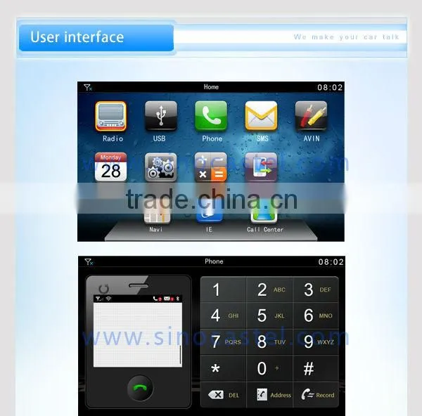 2 DIN GPS Naivgation System for Toyota models