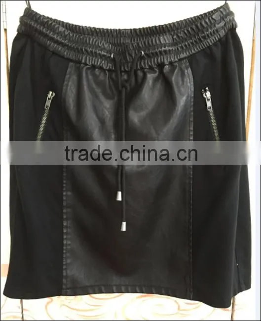 Popular design Fringes tassel lace sexy PU skirts China factory wholesale