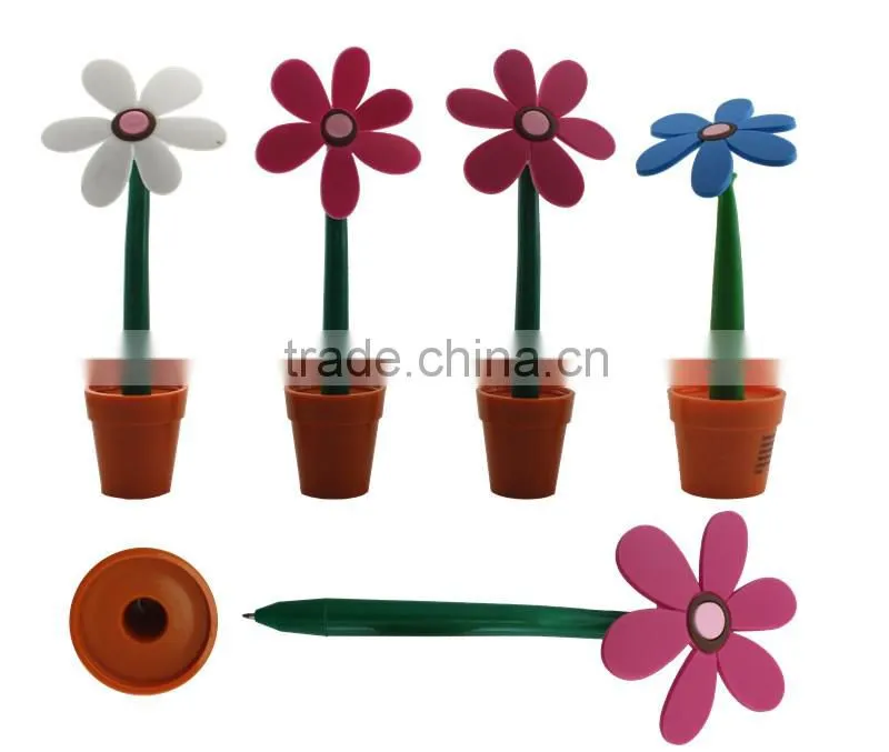 Yes Novelty silicone flower pen/fancy pen
