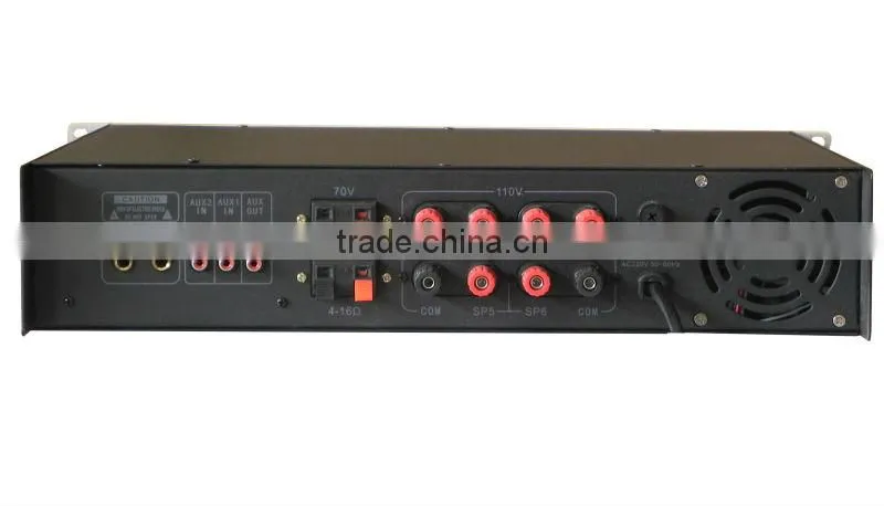450W 2U Hearing Amplifier with 6-Zone & MP3/FM