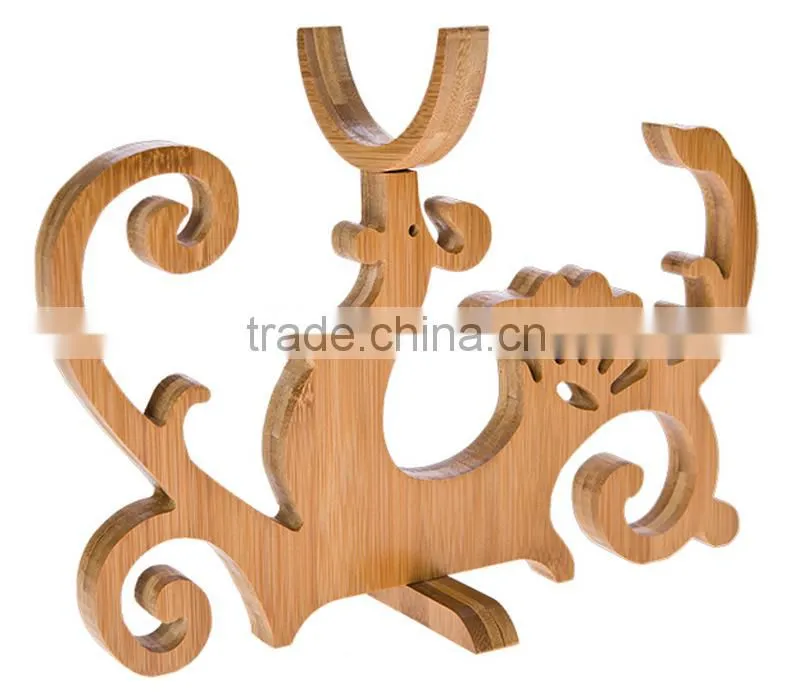 WR020/Folding bamboo wine rack woodwine bottle display rack OEM novelty wine rack manufacturer
