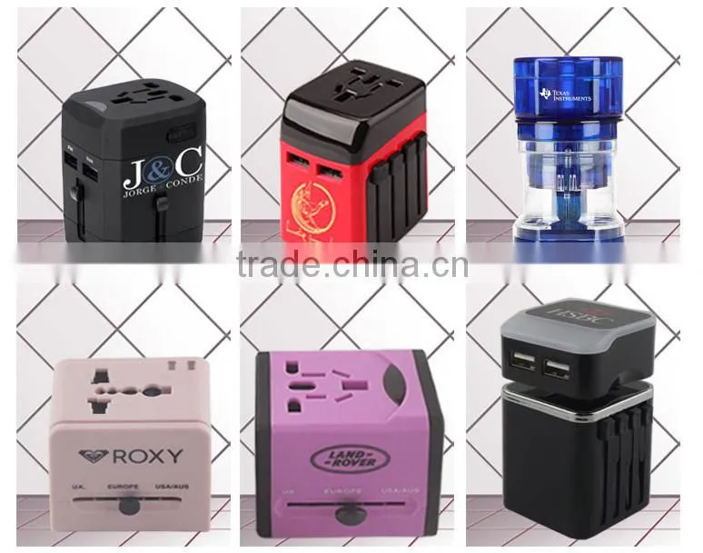 20116Kantravel patent universal travel adapter usb charger with case