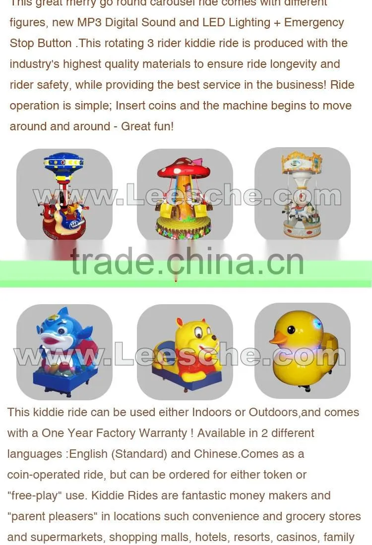 2015 six seats carousel for sale coin operated merry go round horse carousel amusement ride for children