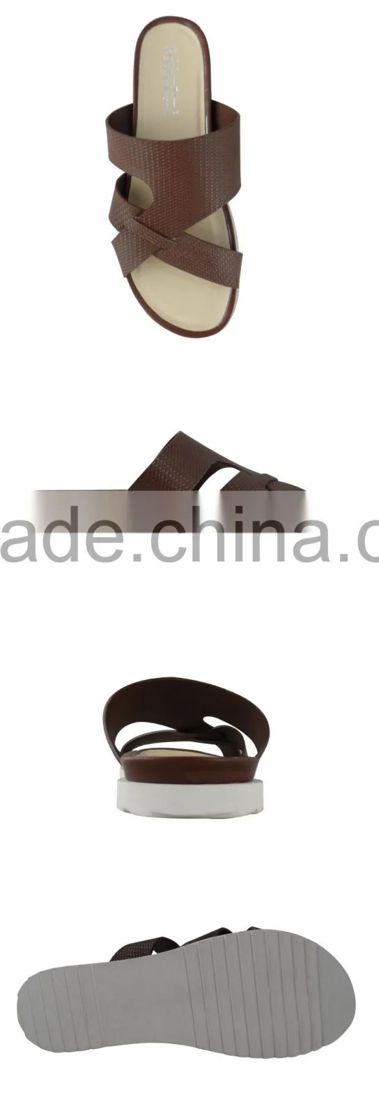 new fashion PU lining cross strap ladies slipper and shoes