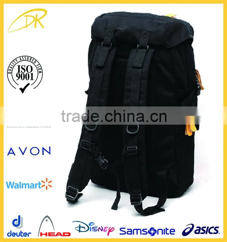 2015 New design leisure college backpack, fashion new canvas backpack