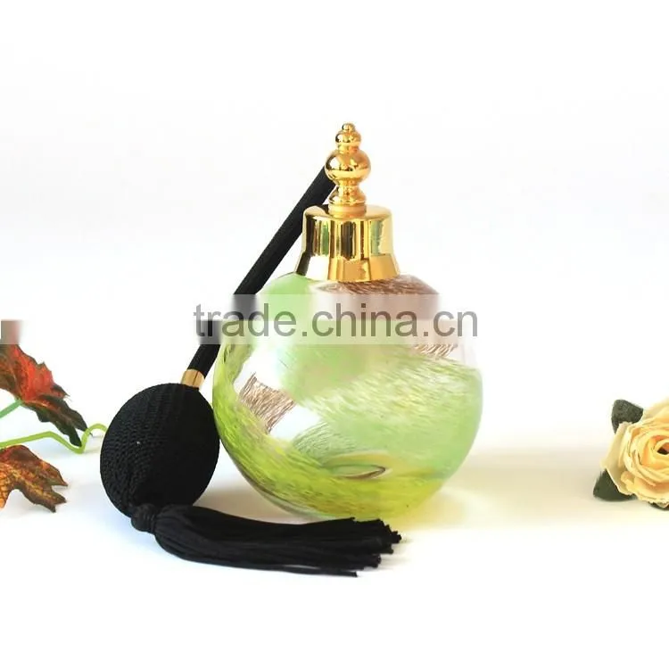 Wholesale High-grade Cheap Multicolour Circular Glass Transparent Gasbag Perfume Bottle With Airbag Spray Pump