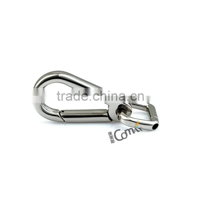 Shiny silver simple flat metal hook for handbag and luggage