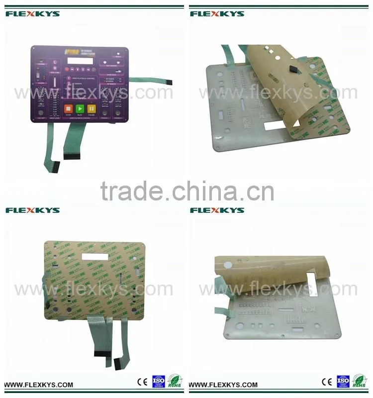 Poly Dome LED Integrated Membrane Switch with Multi Circuits and Leads