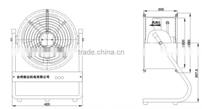 1400rpm Four poles high quality commercial stand fan