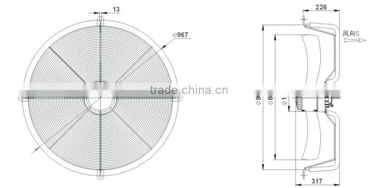 high efficiency external roof ventilation fan prices