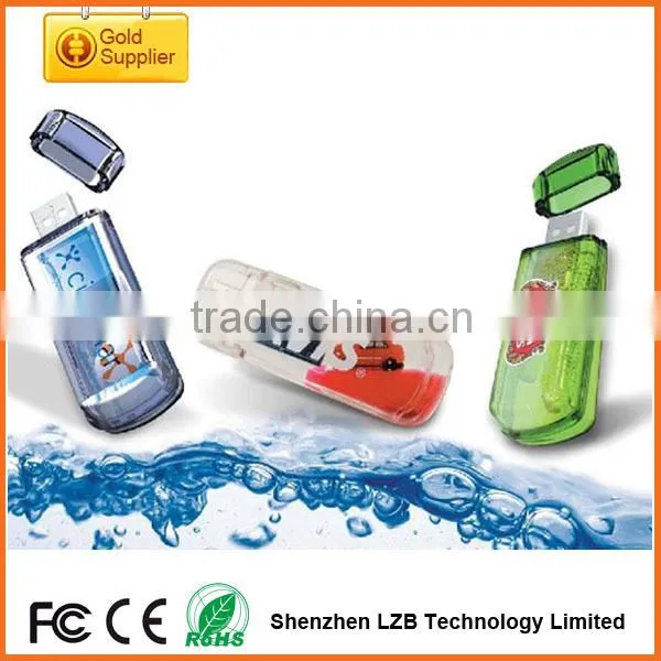 OEM custom made promotional gift Liquid USB Flash drive,Liquid USB Memory Disk 4GB,Aqua USB Flash drive