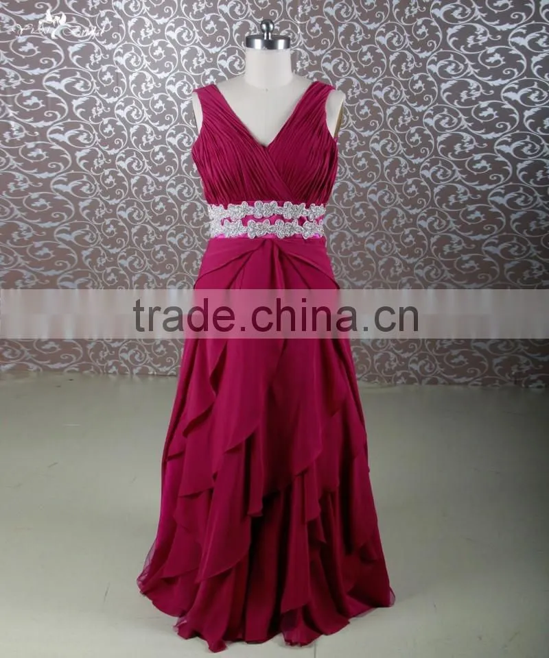 RSE690 Off The Shoulder Lace Up Back Plus Size Burgundy Mature Red Mother Of The Bride Dresses