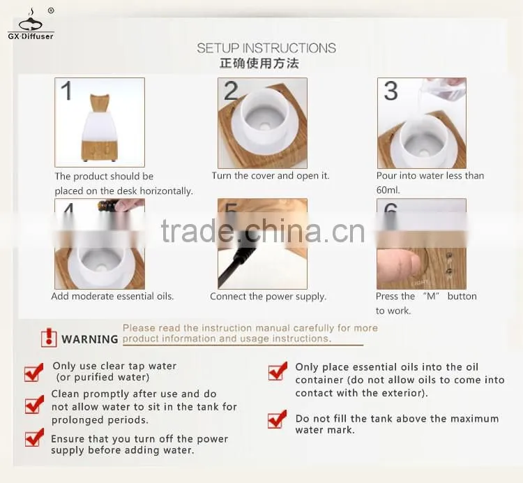 GX Diffuser battery powered aroma diffuser/usb humidifier/air purifier