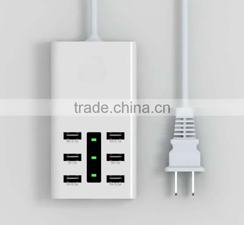 7.2A 6 port Smart USB Desktop Charger Station
