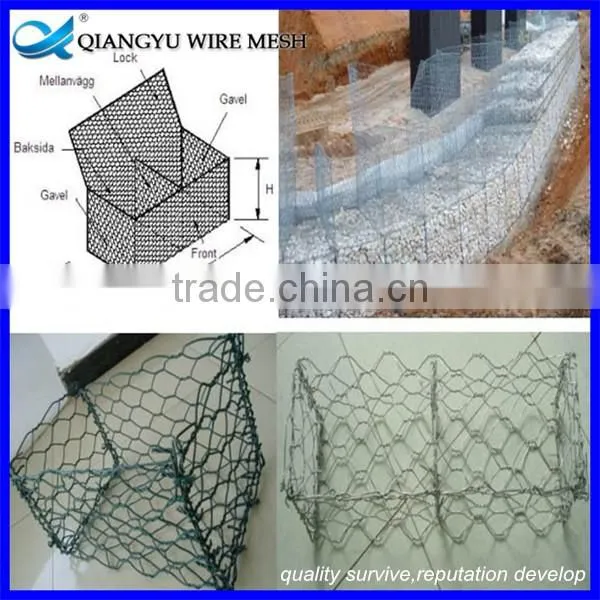 welded wire mesh gabion fence & pvc coated hexagonal wire netting gabion