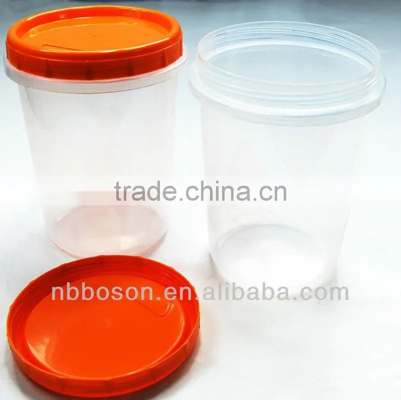 2pk 900ml easy pack plastic storage container,cylindrical storage container