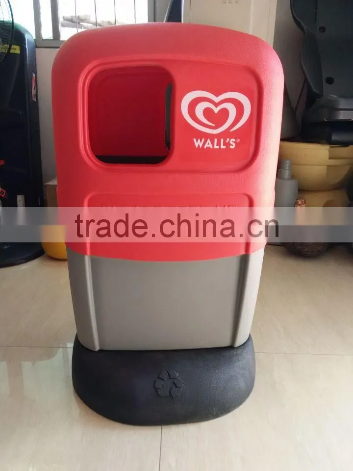Customize plastic dustbin, recycle trash bin ,blow molding Sanitation ,HDPE outdoor plastic dustbin