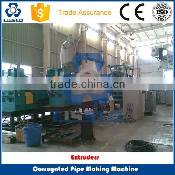 CE STANDARD HIGH PERFORMANCE BIG OUTPUT PE PVC TWIN WALL CORRUGATED PIPE EXTRUSION MACHINE