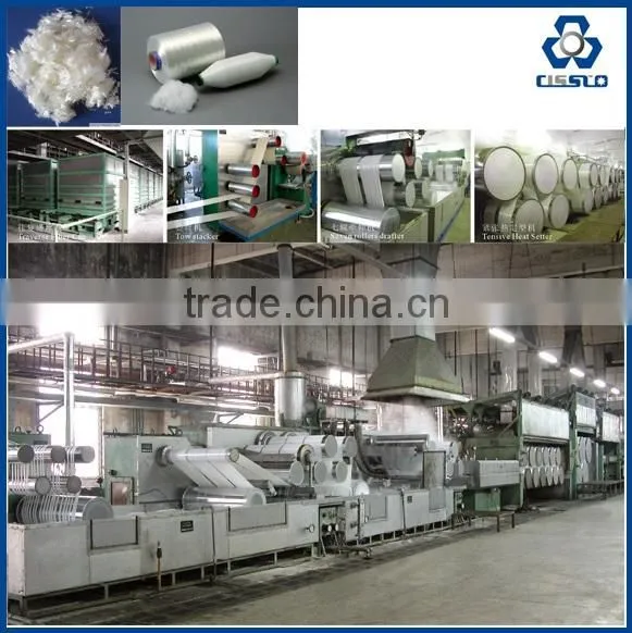 Two steps line psf fiber production line