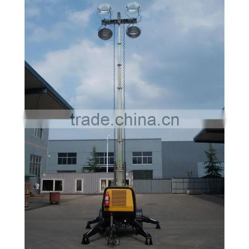 7KVA water cooled diesel trailer tower light generator 4HVP4000