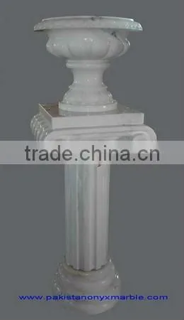 POLISHED ZIARAT WHITE MARBLE PEDESTALS