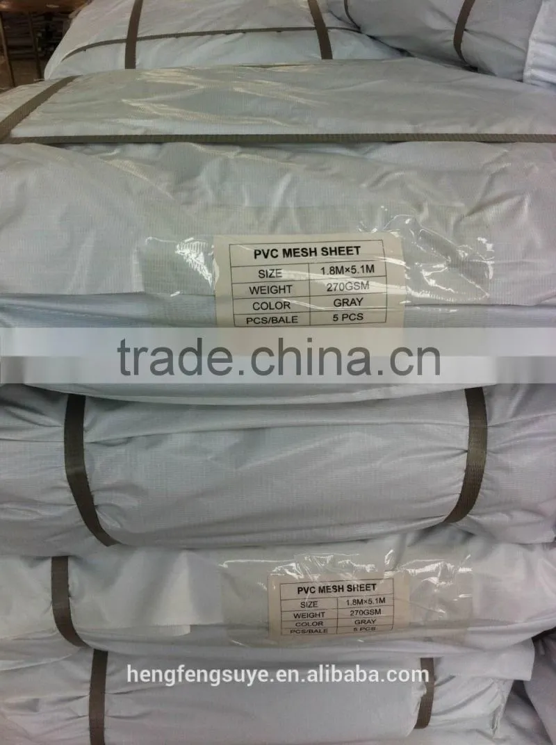 Flame Retardant PVC Dip Mesh Sheet 160GSM 420D/16X15