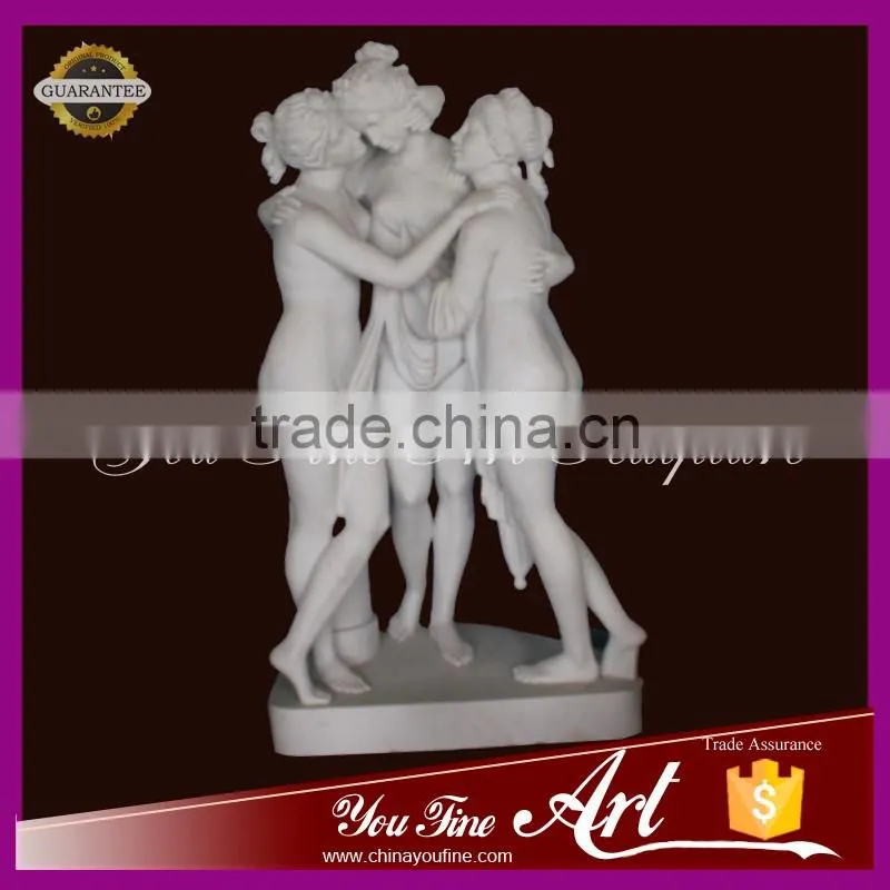 The Three Graces Statues in Marble Decoration