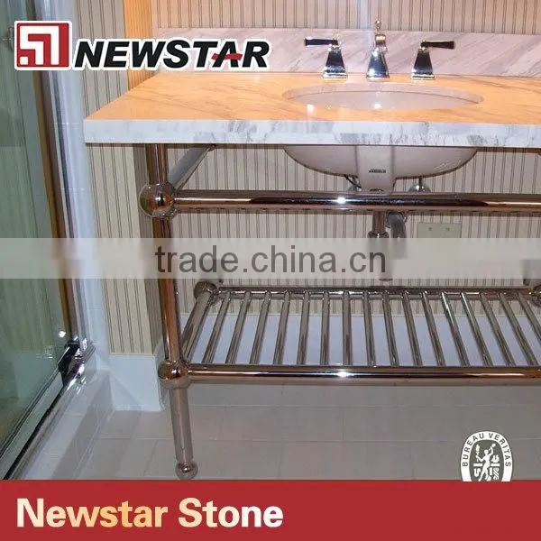 Newstar stone top stainless steel vanity base