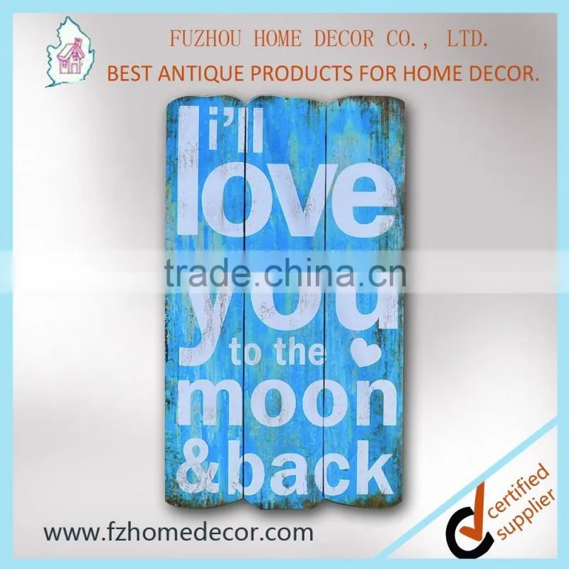 Vintage wood sign wooden plaque made in China factory
