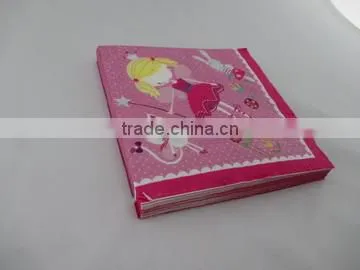 Pink baby girl airlaid napkins for dinner