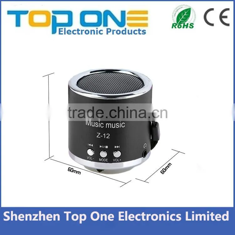 Multi-function portable mini speaker supports FM/ TF Card/ USB/ 3.5mm jack audio device