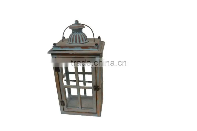 Minhou Handmade Rustic Wooden Candle Lantern