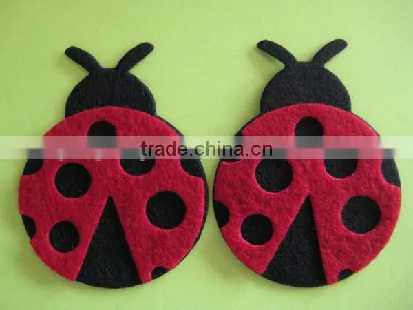 hot sale eco friendly new products promotional gift cute felt fabric ladybird scrapbooking on alibaba express