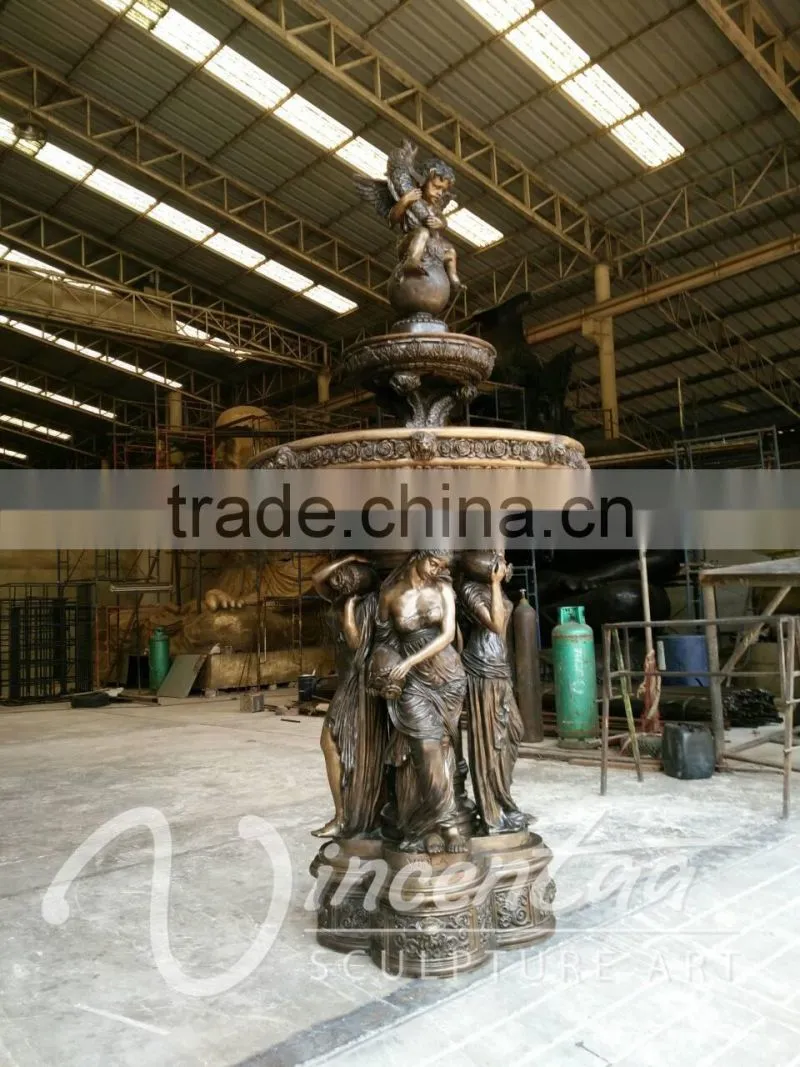 Hot Sell Bronze Lady Water Fountain Bronze Fountain - only $7250