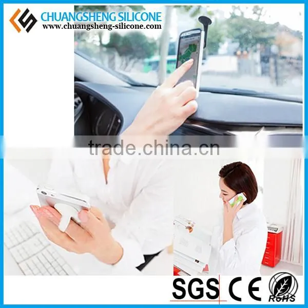 Simple fashion round shape vacuum silicone sucker for phone holder