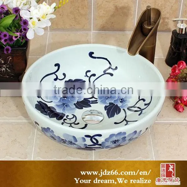 Best selling fancy hand- painted ceramic quartz kitchen sink