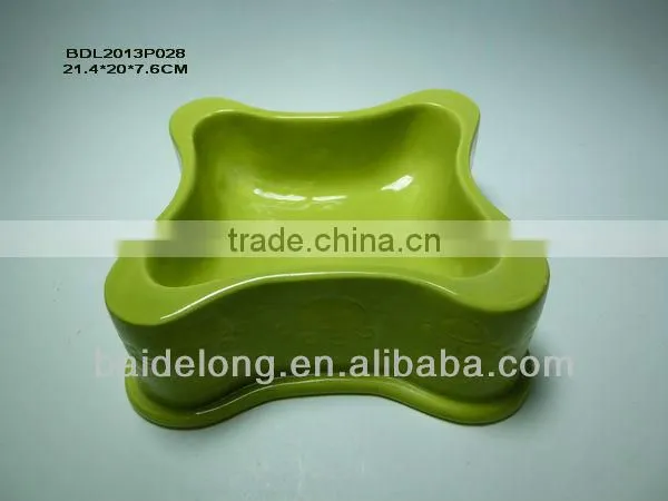 Novelty Green Color Pet Bowls