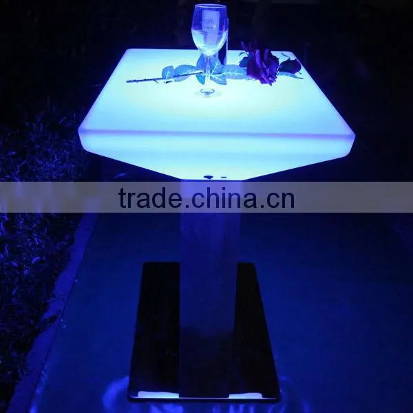 aluminum shelf led light bar table, Led light coffee table, light up cocktail table