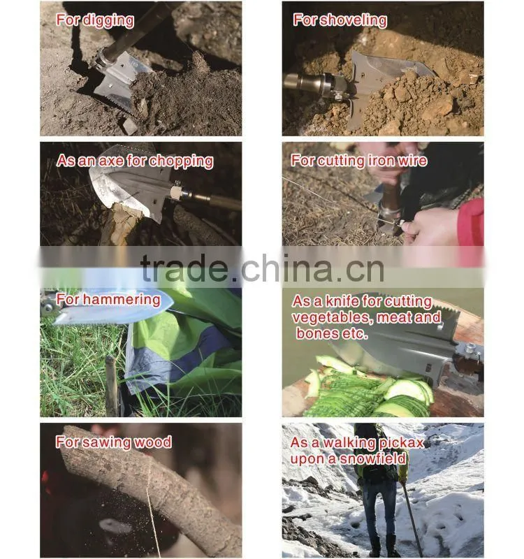 Outdoor Tool Outdoor Multifunction Camping Equipment as Shovel Hoe and Axe