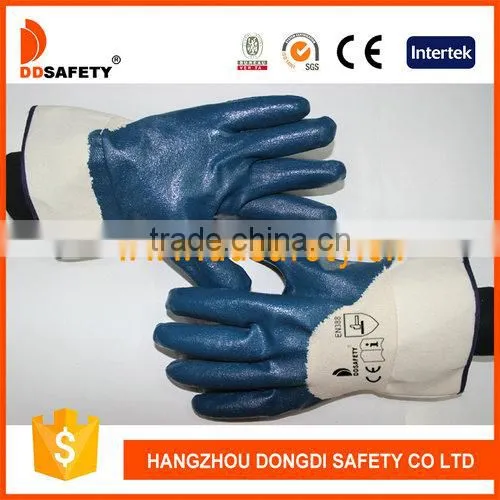 DDSAFETY 2017 Cheap 3/4 Nbr Coated Glove Heavy Duty Glove Oil Proof Glove