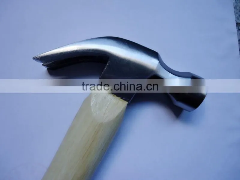 Drop forged Claw Hammer with wooden handle