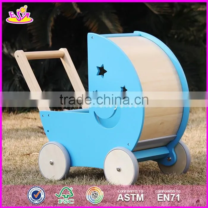 2017 New design safety outdoor toddlers wooden push walker W16E074