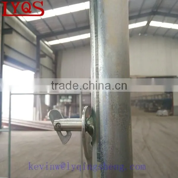Steel walk through frame scaffolding platform