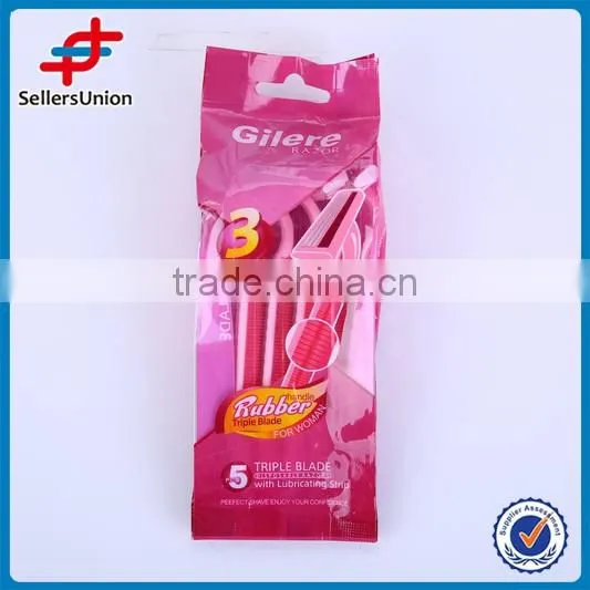 5PCS STAINLESS STEEL TRIPLE BLADE RAZOR