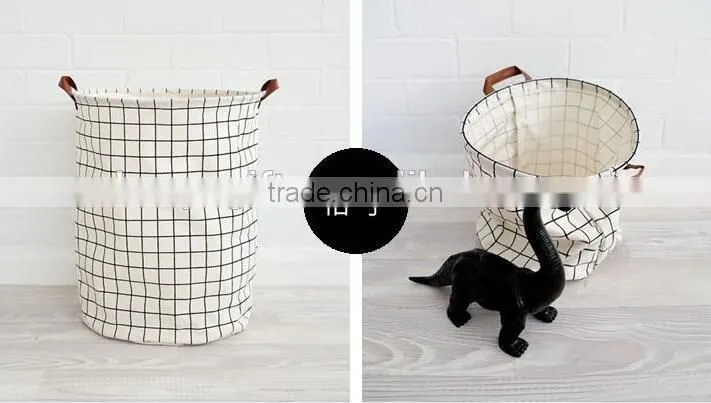Hotselling Best Quality Canvas Laundry Basket Collapsible Kids Art Storage Boxes With Handle